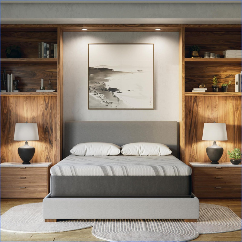 Mattresses Queen 12" Medium Feel Cooling Gel Memory Foam Mattress with Dynamic Edge Coils, Greenguard Gold Certified, Made in USA | Gray | Foam