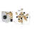 Transitional 10 Light Black and Gold Shade Chandelier