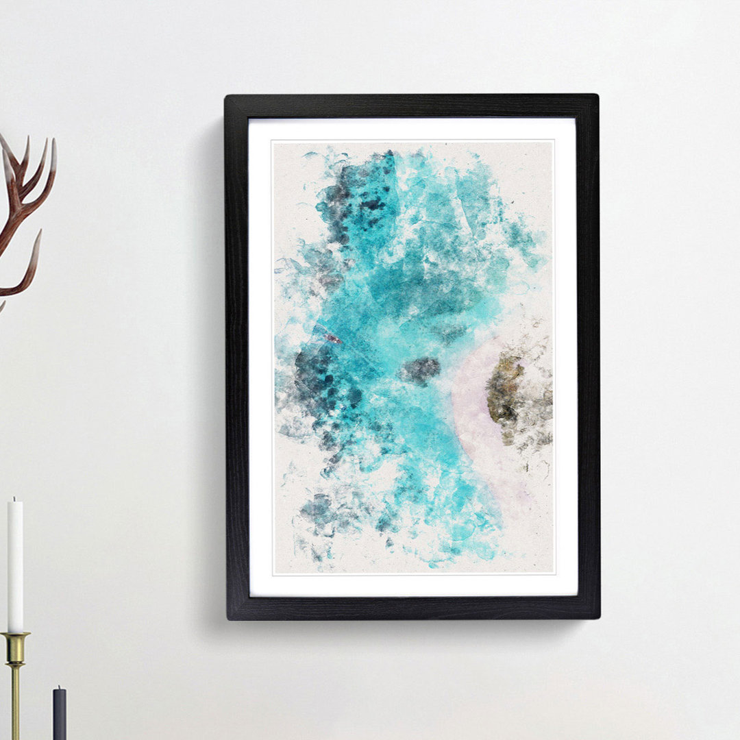Alifu Atoll in the Maldives - Framed Print