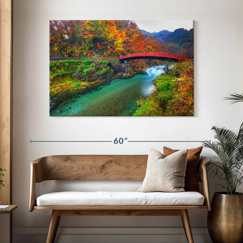 Pont Lilie Shinkyo en automne, H 32 po x l 48 po