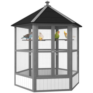 https://assets.wfcdn.com/im/91280623/resize-h300-w300%5Ecompr-r85/2875/287524507/Large+Wooden+Hexagonal+Outdoor+Aviary+Flight+Bird+Cage+With+Covered+Roof%2C+Light+Gray.jpg