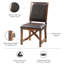 Chaise de salle à manger distinctive en similicuir avec structure en bois massif
