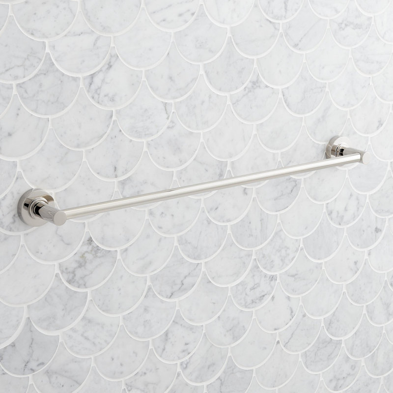 Lexia 24'' Wall Mounted Towel Bar, Polished Nickel, 2.19" H x 26" L x 3" D
