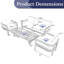 Ensemble de conversation modulaire d'extérieur 4 pièces avec coussins beiges et table basse 4 pièces-712625782
