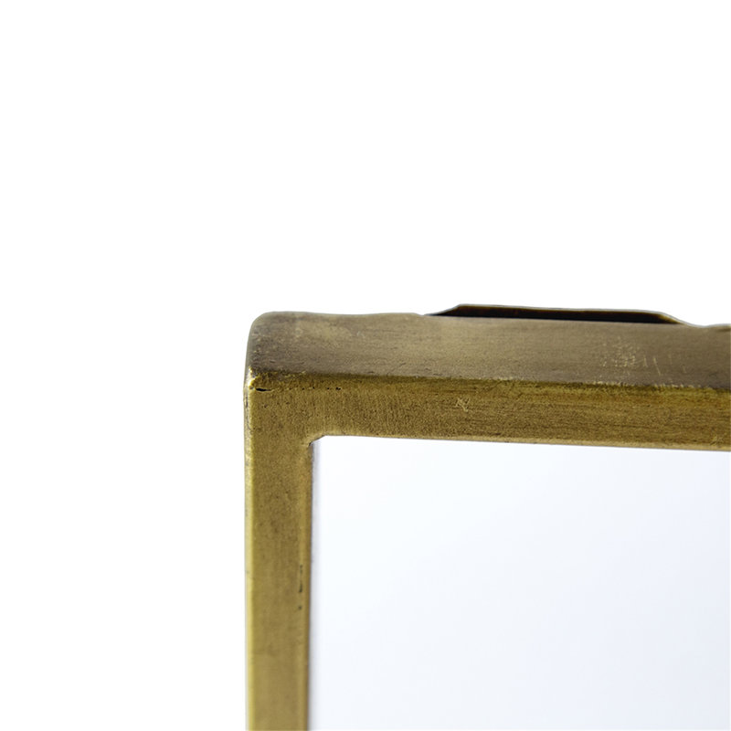 Miroir coquelicot 32 x 1 x 32 po avec cadre en métal de style contemporain pour salle de bain