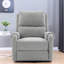 Fauteuil inclinable gris multifonctionnel, revêtement en chenille, pour salon moderne