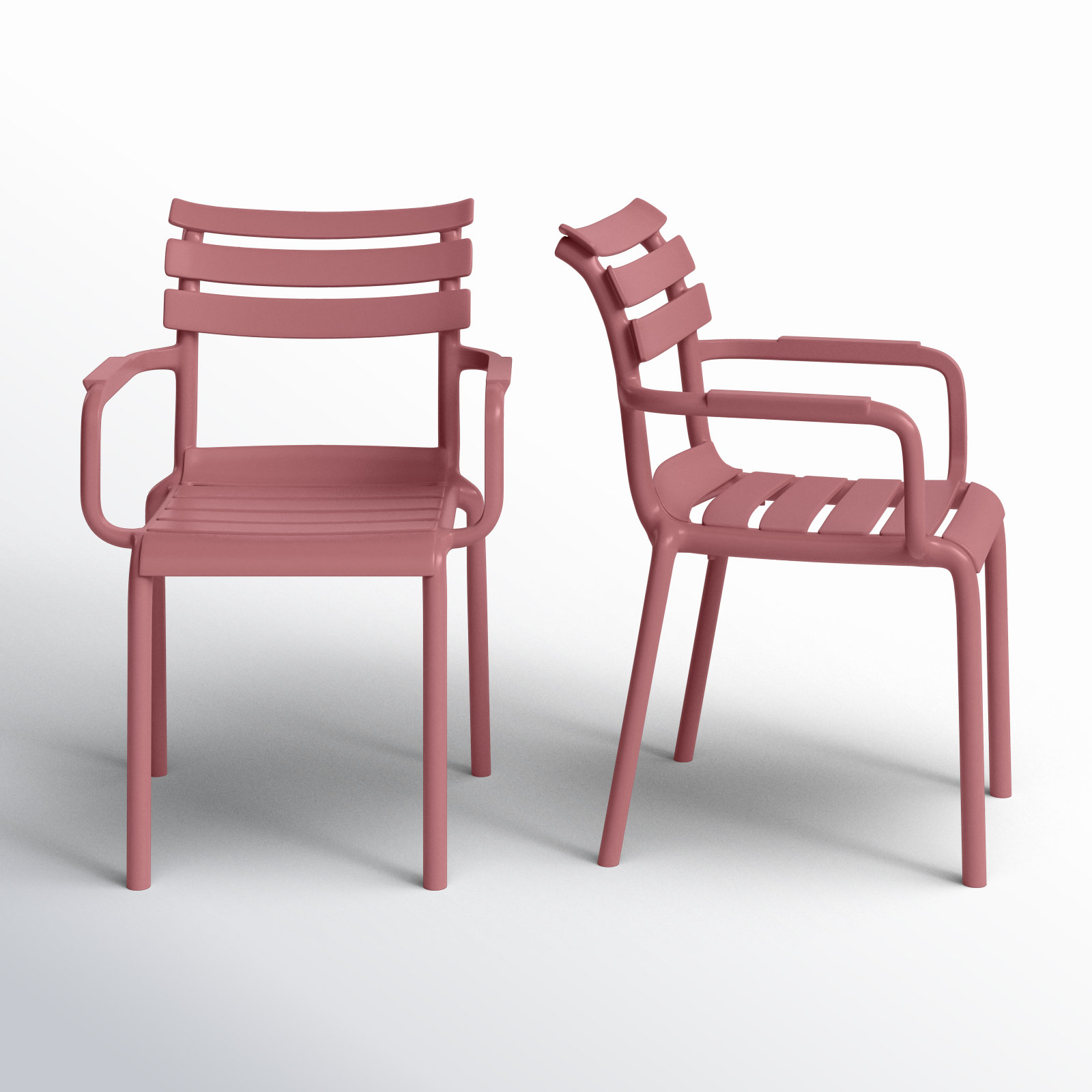 Aragons Stackable Patio Armchair, Marsala