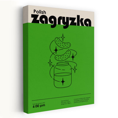 Green Polish Snack by Paulina Budka - Wrapped Canvas Print