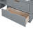 Twin Size Low Loft Bed with Rolling Desk, Shelf and Drawers - Grey