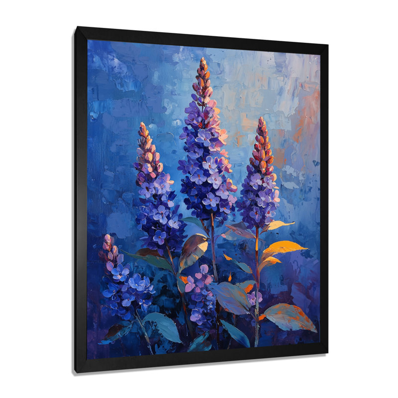 Nikole - Floral Canvas Art Print, H 32 po x l 16 po, Noir, noir, noir, noir, Reproduction encadrée d'une seule photo