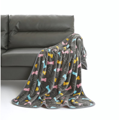 Animal Print Outdoor Fleece / Microfiber Pet Blanket
