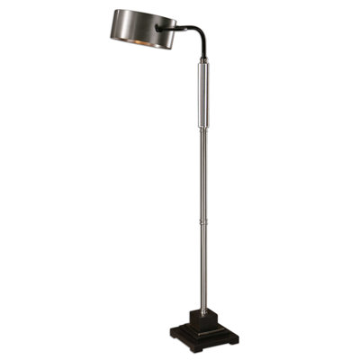 Grier 57'' Lightly Antique Brushed Aluminum Task Floor Lamp