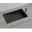 Lavabo de salle de bain encastré en résine 25,2 po x 16,1 po Badeloft UB-04-RL-GBLK-71991641