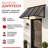 Awntech Houstonian Open-Side Fixed Awning, 44"W x 24"H x 24"D, Bronze-28213362-126123790-28213108