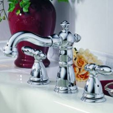 Victorian Deck-Mounted Roman Tub Faucet, Chrome