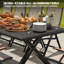 Table de salle à manger en aluminium 10 à 14 personnes avec trou pour parasol Johari-1683139685