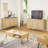 Sideboard Buffet Cabinet With 3 Rattan Doors,Modern Kitchen Storage Console Cabinet For Entryway Living Room (Large,Natural)-811293355-815445324