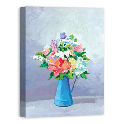 " Pitcher Of Soft Spring Flowers " Painting Print