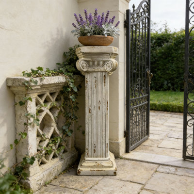 Colonne romaine piédestal de 38,18 po de hauteur avec colonne romaine et colonne grecque en oxyde de magnésium