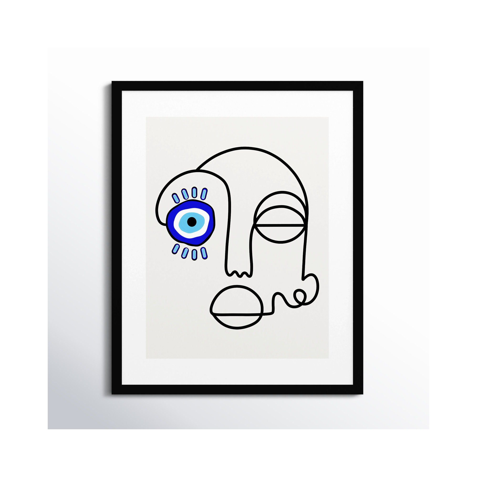 No Evil Allowed by Shatha Al Dafai, Noir Black, 25.38" H x 20.38" W x 0.875" D