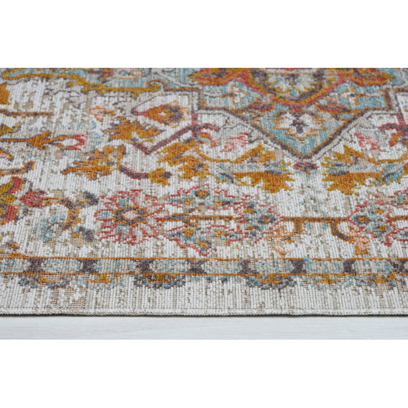 Tapis oriental crème / beige Hagen, Rectangle 5 pi 2 po x 7 pi 5 po