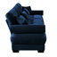 Fauteuil à deux places moderne en velours bleu avec traversin rond, siège moelleux pour la salle de lecture, support de siège profond, options flexibles, éponge à haute résilience confortable, structure