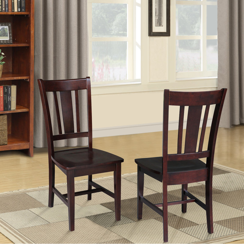 Evalyn Solid Wood Side Chair, Rich Mocha