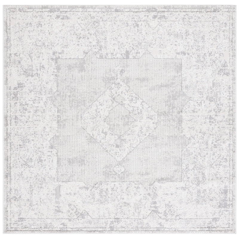 Yanderi Performance Abstract Rug, Square 6'7"