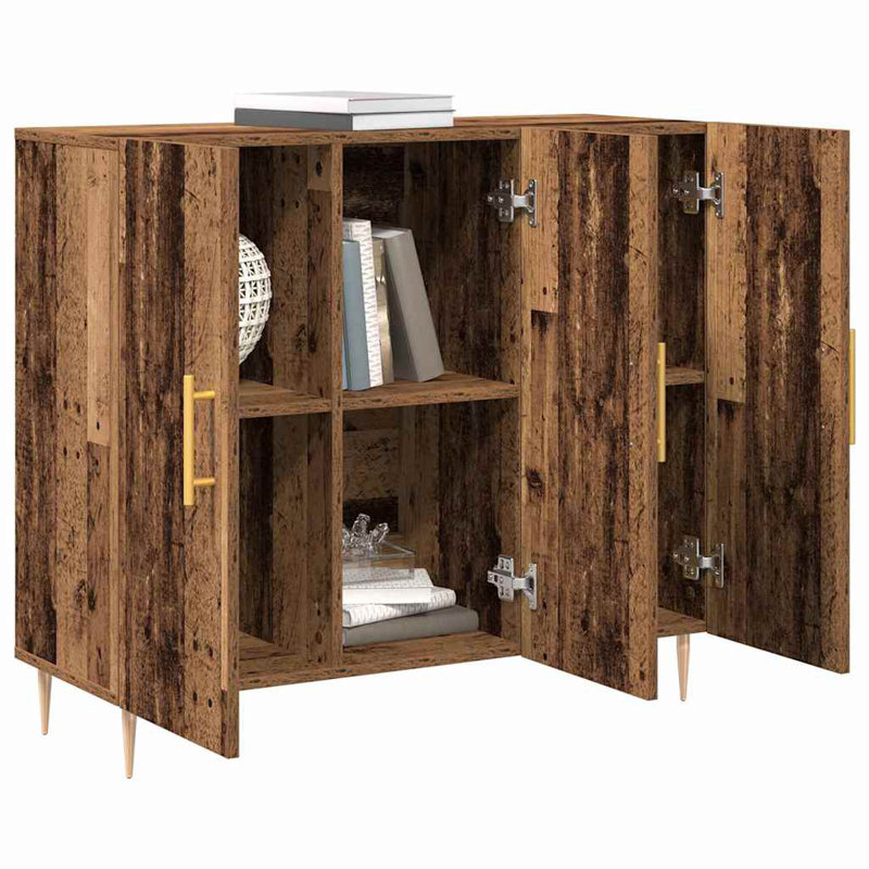 Sideboard 90X34x80 Cm Engineered Wood, Brown