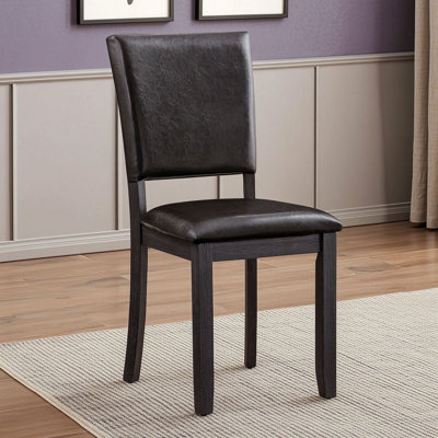 Five Piece Round Dining Table Set with Four PU Upholstered Chairs