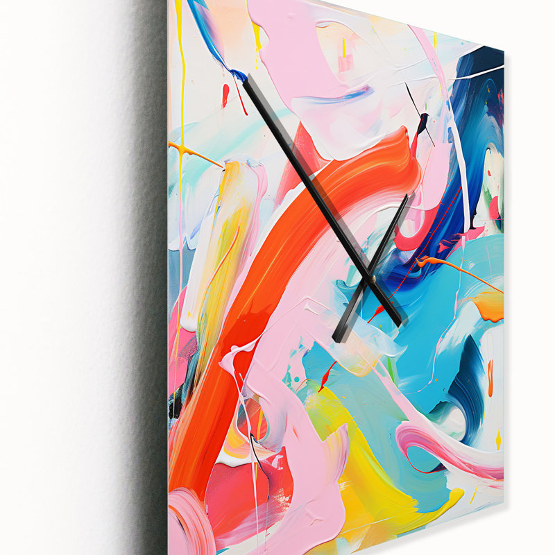 Jaleeza - Horloge murale moderne abstraite, H 28 po x l 12 po x P 1 po