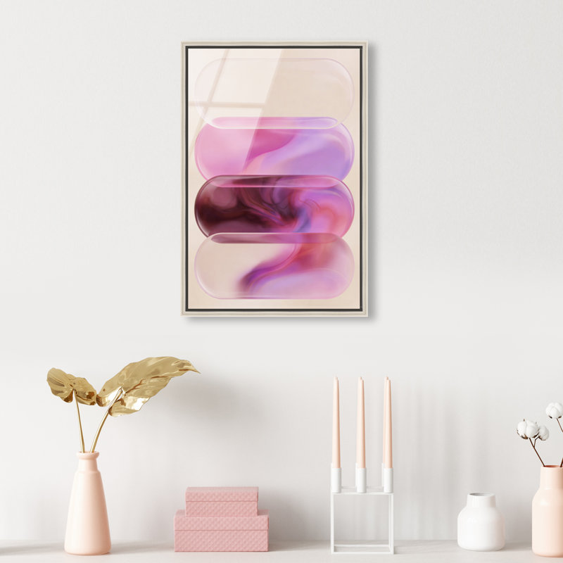 Clear Rose Print by Oliver Gal, 46"H x 31"W, Silver Floater Frame