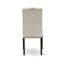 Ensemble de table de salle à manger 7 pièces composé d'une table de salle à manger rectangulaire avec pieds en X et 6 chaises rembourrées en tissu de lin, noir brossé-649994212-649994215