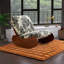 Chaise berçante moderne en bois massif rembourré-101308244