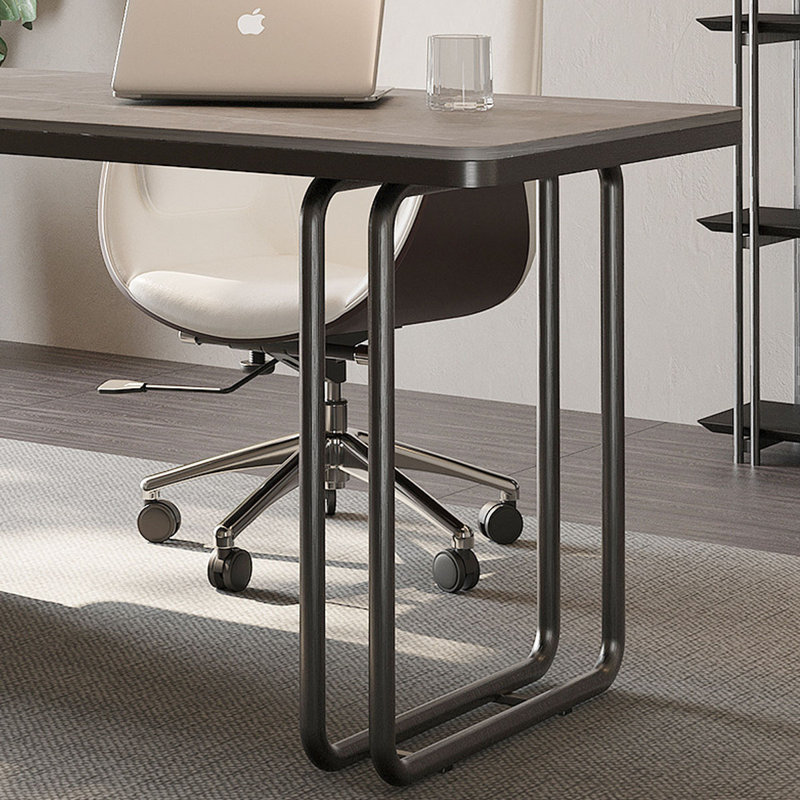 Bureau italien moderne et minimaliste: plateau en ardoise massif, H 29,5 po x l 63 po x P 27,6 po