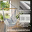 Chaise hamac, fauteuil suspendu en macramé, gris-2006148656