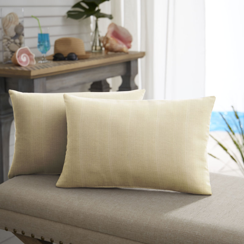  Housse et insert de coussin extérieur Knife Edge, Sunbrella® sable Dupione, 13 po x 20 po