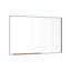 Miroir de salle de bain rectangulaire surdimensionné de 60 po x 40 po avec cadre en noyer