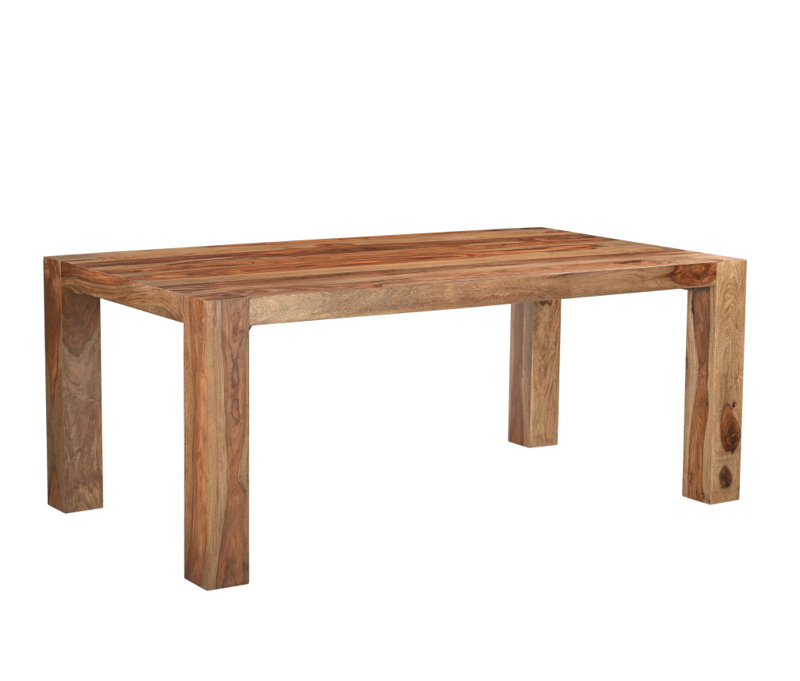 75" Brown Solid Wood Dining Table