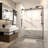 Mortix 48 In. W X 74 In. H Single Sliding Frameless Shower Door In Matt Black With Clear 5/16 In. Glass