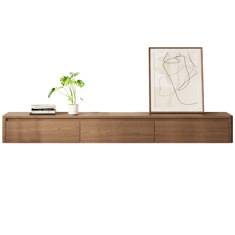 Meuble télé moderne flottant pour téléviseur de 80 po ou moins, meuble télé avec tiroirs pour le salon, la chambre à coucher