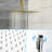 Gold Ceiling Mounted Dual Shower - 12 Inch Square Head With -balanced Valve, 1.8 Gpm, Stainless Steel, Rain & Handheld Shower, Mount-118036811