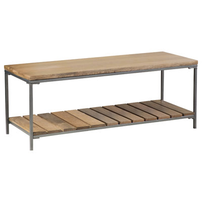 Hilger Solid Wood Shelves Storage Bench
