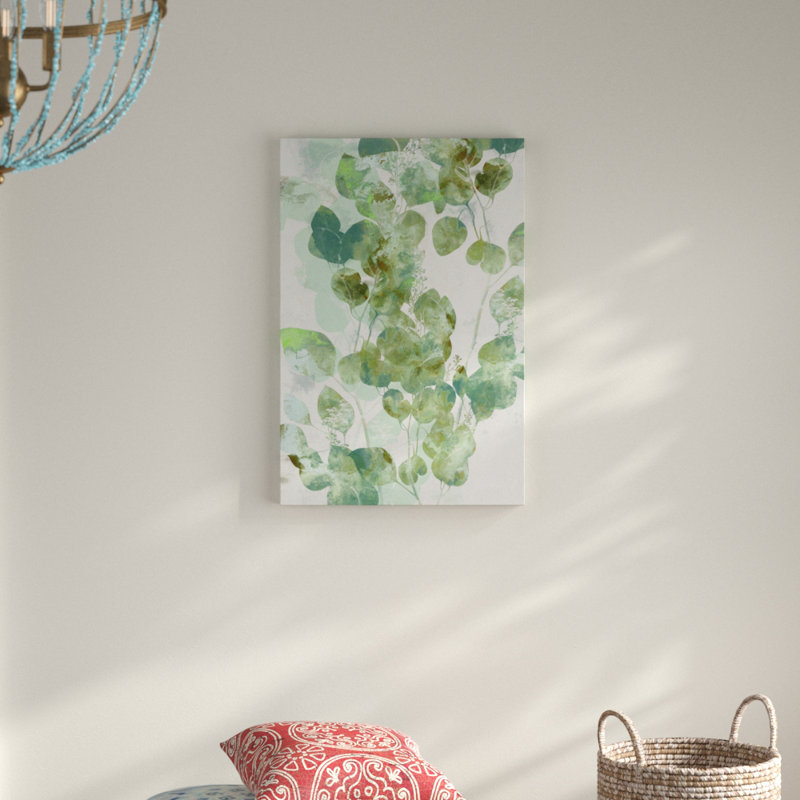 «Watercolor Eucalyptus I», peinture sur toile, H 30 po x l 20 po