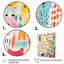 Pépinière, motif animalier coloré I - Art mural de chambre de bébé-759141696-759141721