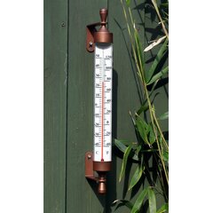 30CM Indoor Outdoor Thermometer Hygrometer Decorative Wall Clock Thermometer  Temperature Meter for Home Garden Weather Station