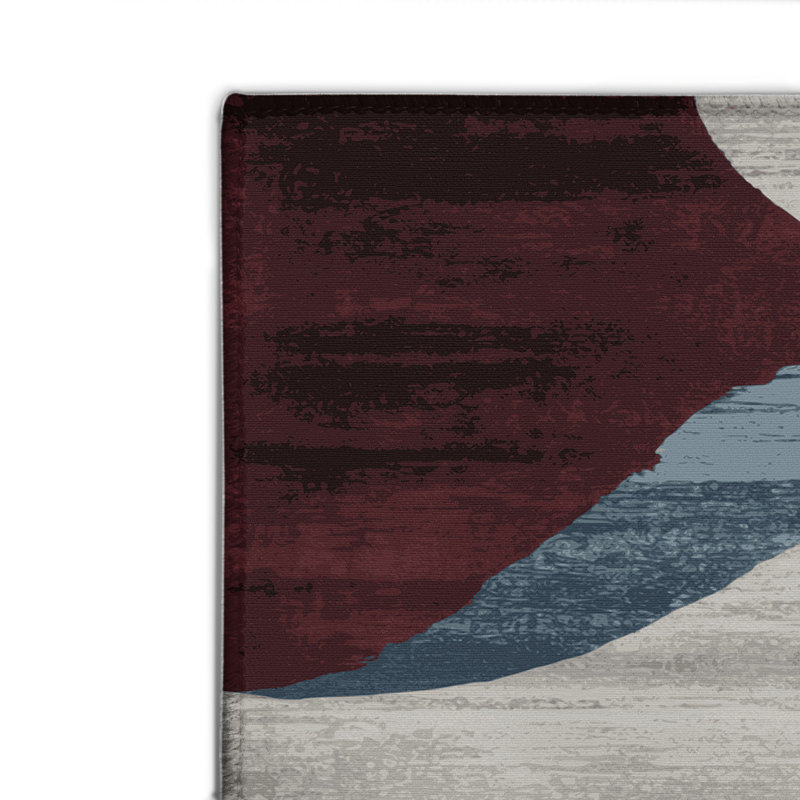 Tapis intérieur et extérieur gris Watercolor, Rectangle 4pi x 6 pi