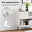 100cm Sideboard Storage Cabinet, 2 Door Wooden Buffet with Ribbed Texture-925838277