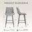 PU Leather Upholstered Counter & Bar Stool Set of 3-714696761