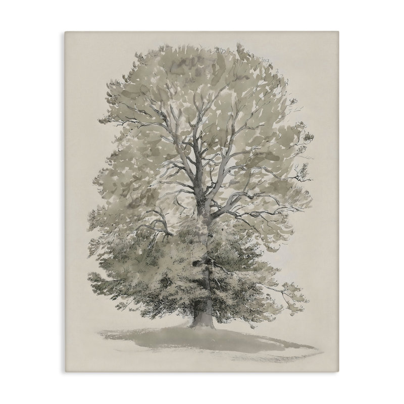 Toile d'arbre de campagne rétro vintage, design par Riley B, H 20 po x l 16 po
